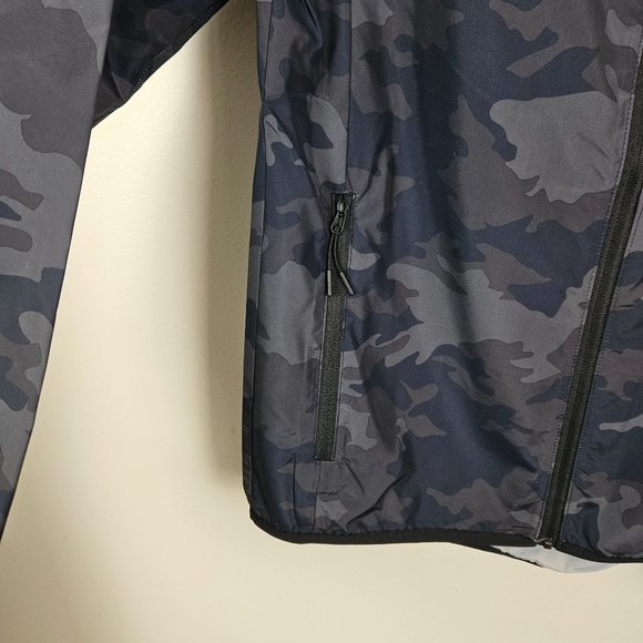 COPY - All In Motion Men Jacket Size Small Hooded Camo Blue Lightweight Water R… - Picture 4 of 11